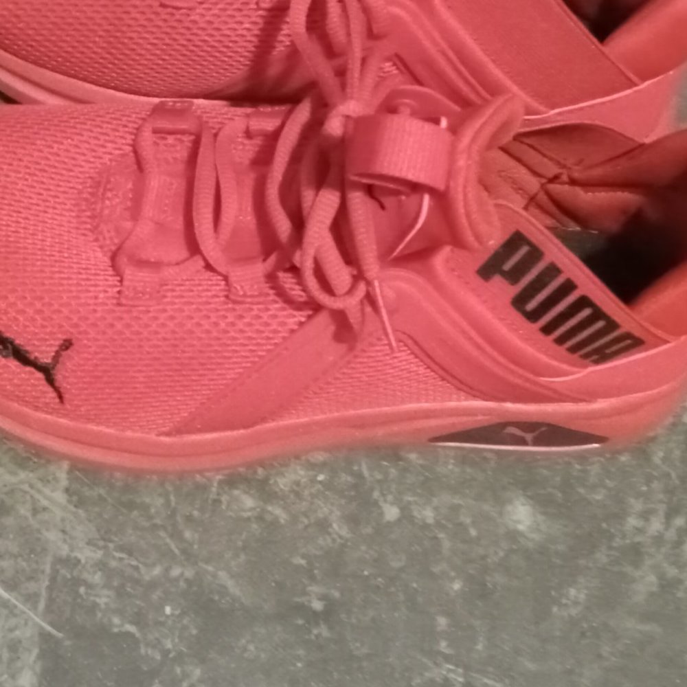 Red size 9 and a 1/2 pumas